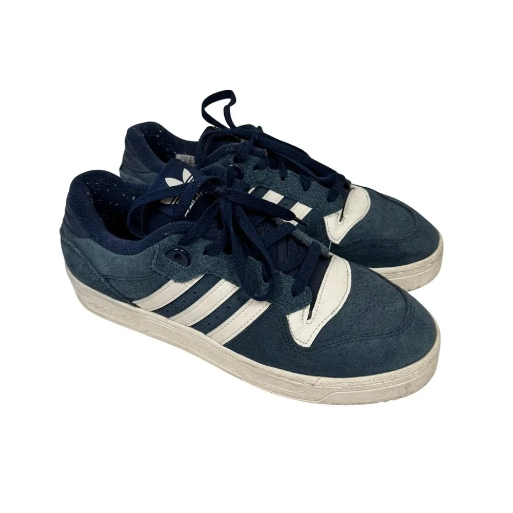 Adidas Rivalry Low Collegiate Navy Cloud White Suede IE9910 Men's 8 Women's 9